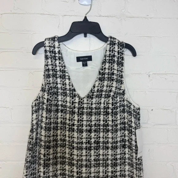NWT Karen Kane Tweed Black and White Shift Dress Small - Picture 4 of 8